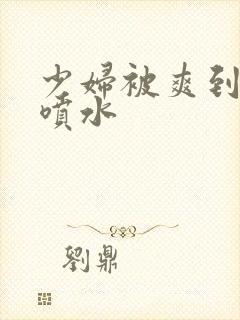 少妇被爽到高潮喷水