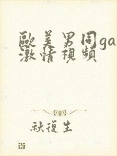 欧美男同gay激情视频