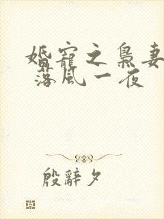 婚宠之枭妻霸爱 落风一夜封面