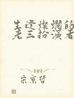 生逢灿烂的日子老三扮演者