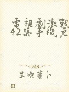 电视剧激战全集42集手机免费观看封面