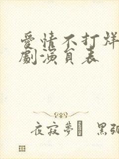 爱情不打烊电视剧演员表