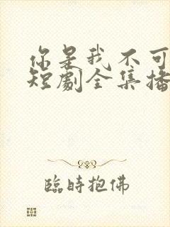 你是我不可言说短剧全集播放