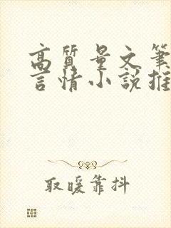 高质量文笔好的言情小说推荐