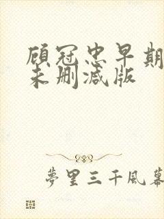 顾冠忠早期三级未删减版封面