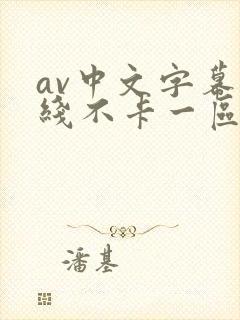 av中文字幕在线不卡一区