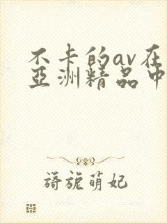 不卡的av在线亚洲精品中文字幕