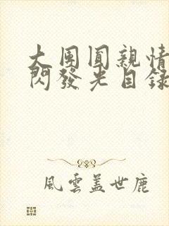 大团圆亲情会闪闪发光目录