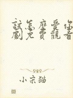 该怎么爱你电视剧免费观看全集