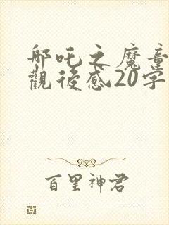 哪吒之魔童降世观后感20字