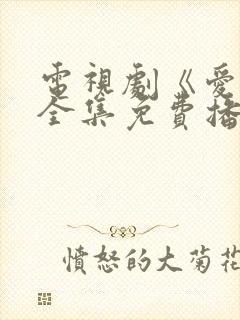 电视剧《爱你》全集免费播放封面