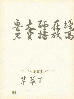 鲁大师在线观看免费播放高清动漫版