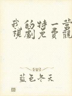 我的特一营 电视剧免费观看全集