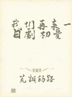 我们再来一次 日剧 初爱封面