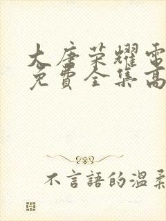 大唐荣耀电视剧免费全集高清封面