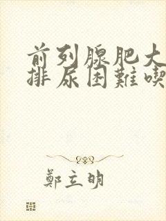 前列腺肥大引起排尿困难吃什么药