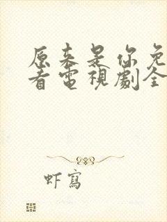 原来是你免费观看电视剧全集封面