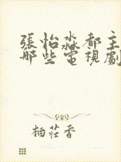 张怡淼都主演过哪些电视剧封面