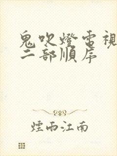 鬼吹灯电视剧十二部顺序