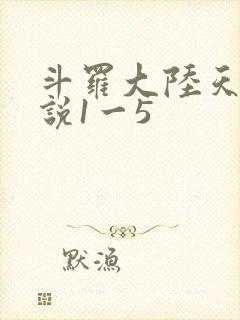 斗罗大陆天狂传说1一5封面