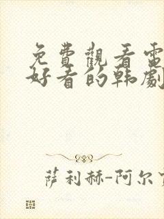 免费观看电视剧好看的韩剧