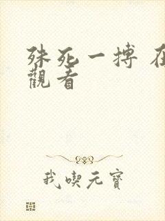 殊死一搏 在线观看