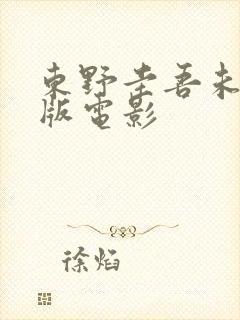 东野圭吾未删减版电影封面