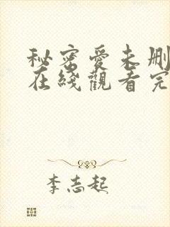 秘密爱未删减版在线观看完整版封面