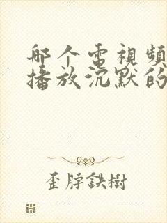 哪个电视频道在播放沉默的荣耀