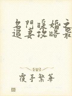 名门暖婚之权爷追妻攻略最新