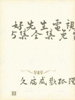 好先生电视剧45集全集免费封面