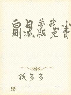 白日梦我小说未删减版免费阅读