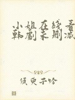 小姐在线看完整韩剧未删减