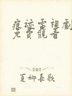 痕迹电视剧高清免费观看