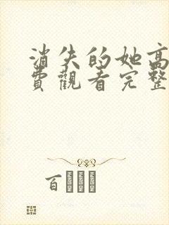 消失的她高清免费观看完整版电视剧