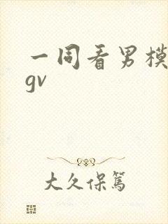 一同看男模写真gv