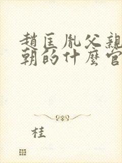 赵匡胤父亲是唐朝的什么官