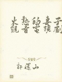 火热的妻子免费观看电视剧