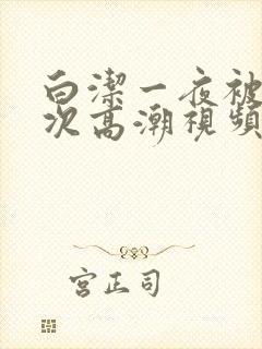 白洁一夜被爽7次高潮视频