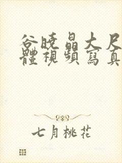 谷晓晶大尺度裸体视频写真