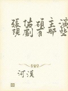 张佑硕主演的电视剧有哪些封面