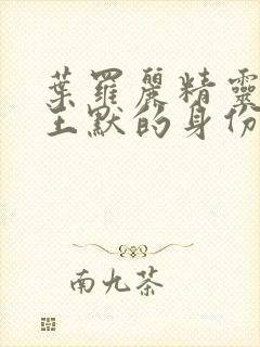 叶罗丽精灵梦的王默的身份