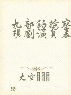 九部的检察官电视剧演员表封面