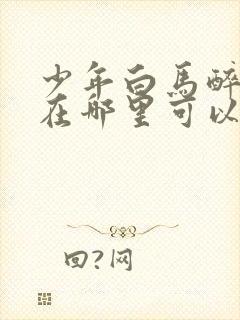 少年白马醉春风在哪里可以看封面