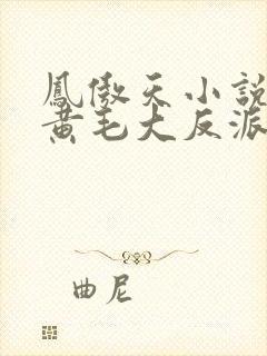 凤傲天小说里的黄毛大反派也想要幸福