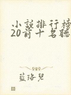 小说排行榜2020前十名听书