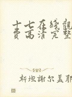 十七在线观看免费高清完整版电视剧封面