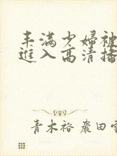 丰满少妇被猛烈进入高清播放软件