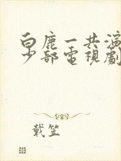 白鹿一共演过多少部电视剧封面