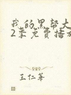 我的黑帮大佬第2季免费播放美剧